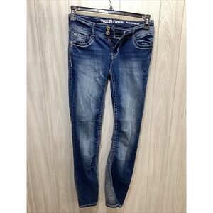 WALLFLOWER Women's (Size 1) Blue Jeans Cotton Poly Stretch Luscious Curvy